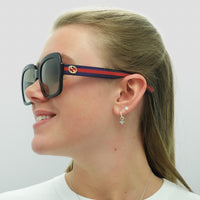 Gucci Sunglasses GG0036SN 004 Havana Glitter Blue and Red Brown Gradient