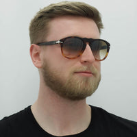 Persol Sunglasses PO0649S 116051 Dark Brown Light Brown Tortoise Brown Gradient
