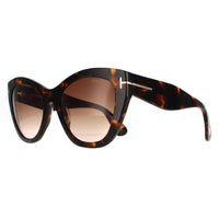 Tom Ford Sunglasses FT0940 Cara 55F Dark Havana Brown Gradient
