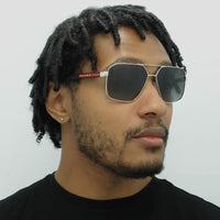 Prada Sport Sunglasses PS55WS 1BC06G Silver Grey Gradient Polarized