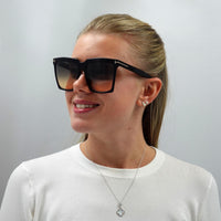 Tom Ford Sunglasses Sabrina 02 FT0764 01B Shiny Black Grey Smoke Gradient