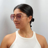 Chloe Sunglasses CH0041S 004 Gold Red Gradient