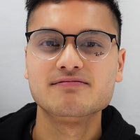 Ray-Ban Glasses Frames 6375 2944 Black Top On Matte Black 53mm