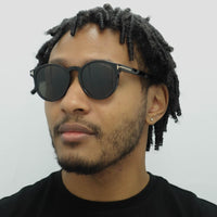 Tom Ford Sunglasses Ian 0591 01A Shiny Black Grey Smoke Gradient