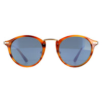 Persol Sunglasses PO3166S 960/56 Striped Brown Light Blue