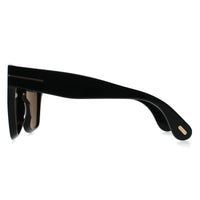 Tom Ford Sunglasses Elvira FT1217 01A Shiny Black Grey with Light Mirror