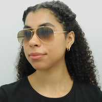 Ray-Ban Sunglasses RB3625 New Aviator 001/51 Polished Gold Light Brown Gradient