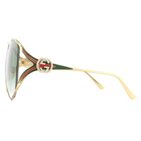 Gucci Sunglasses GG0225S 003 Gold Green Gradient