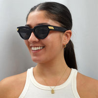 Bottega Veneta Sunglasses BV1035S 001 Black Grey