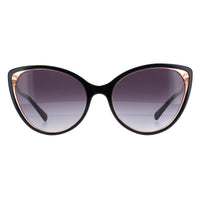 Bvlgari Sunglasses BV8246B 55168G Black on Peach Transparent Grey Gradient