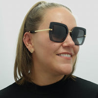 Dolce & Gabbana Sunglasses DG4373 32468G Top Black on Transparent Black Grey Gradient