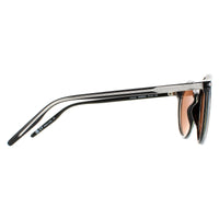 Serengeti Sunglasses Leonora SS028002 Shiny Clear and Black Polarized Drivers