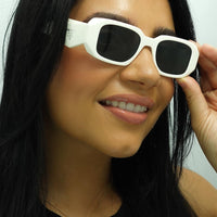 Prada Sunglasses PR17WS 1425S0 Talc Dark Grey