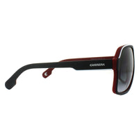 Carrera Sunglasses 1001/S BLX 9O Black White Red Dark Grey Gradient
