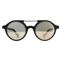 Moncler Sunglasses ML0083 02C Rubber Black Silver Mirror