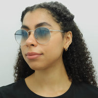 Ray-Ban Sunglasses RB3637 New Round 003/3F Silver Blue Gradient