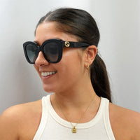 Gucci Sunglasses GG0327S 001 Black Grey Gradient