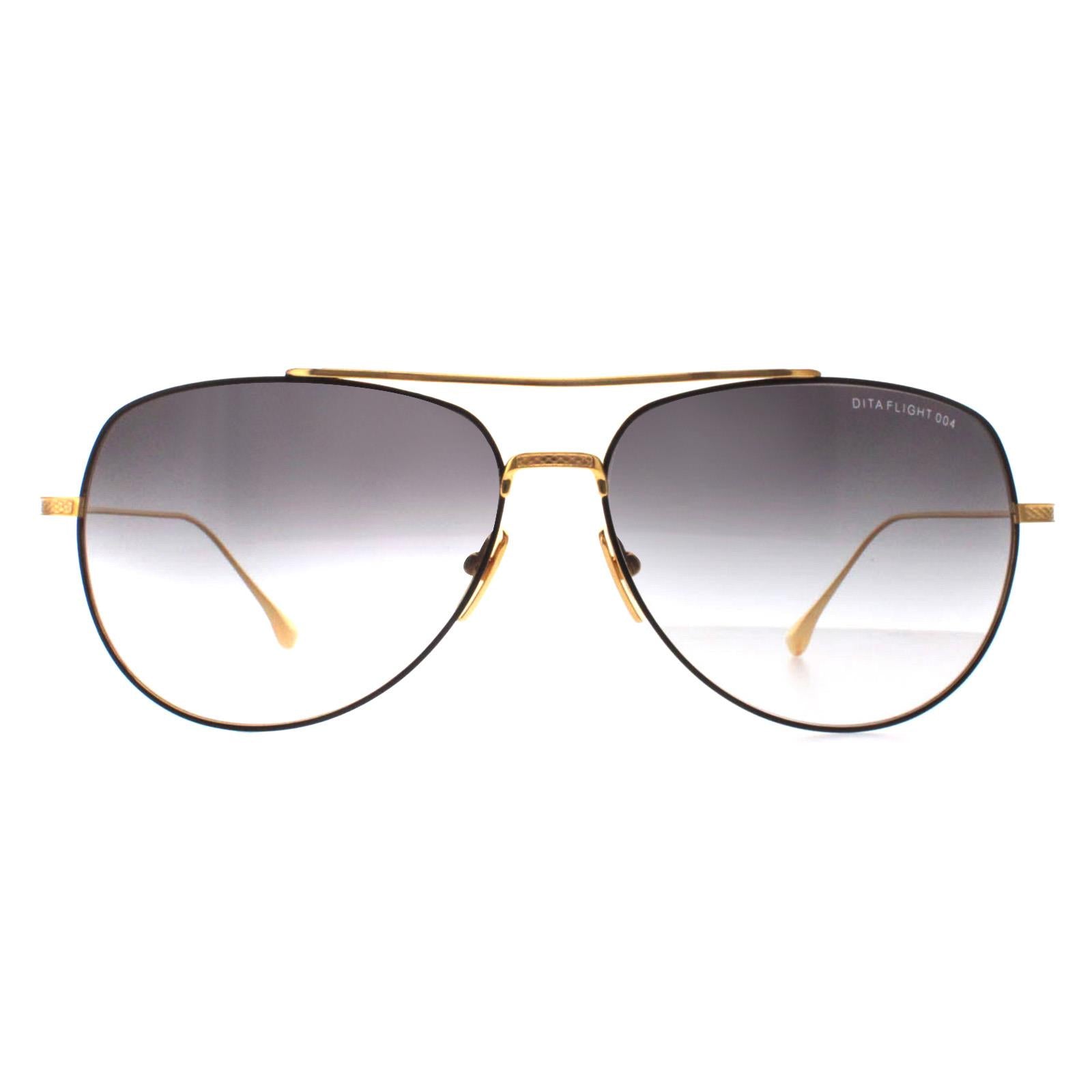 Dita Sunglasses Flight 004 7804 A Black Yellow Gold Dark Grey to