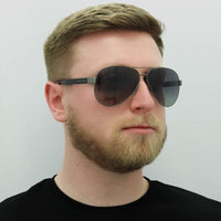 Hugo Boss Sunglasses BOSS 1241/S R80 WJ Matte Dark Ruthenium Grey Gradient Polarized