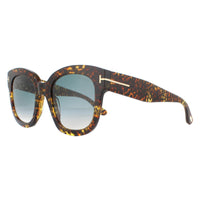 Tom Ford Sunglasses Beatrix FT0613 52B Leopard Havana Blue Gradient