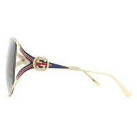 Gucci Sunglasses GG0225S 002 Gold Brown Gradient