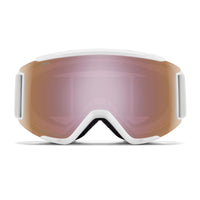 Smith Ski Goggles Squad S 33F M5 White Vapor ChromaPop Everyday Rose Gold Mirror & Clear