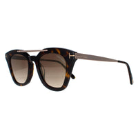 Tom Ford Sunglasses 0575 Anna 52G Dark Havana Brown Mirror
