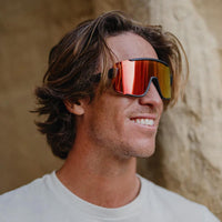 Smith Sunglasses Wildcat 003 X6 Matte Black ChromaPop Red Mirror