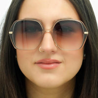 Hugo Boss Sunglasses BOSS 1660/S 84A PR Transparent Beige Gold Grey Brown Gradient