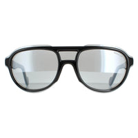 Moncler Sunglasses ML0055 01C Shiny Black Grey Mirror