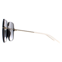 Gucci Sunglasses GG1267S 001 Shiny Black and Gold Grey Gradient