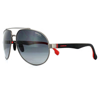 Carrera Sunglasses 8025/S R80 9O Silver Black Dark Grey Gradient