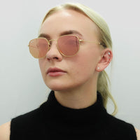 Ray-Ban Sunglasses Hexagonal 3548N 001/Z2 Gold Copper Flash Mirror