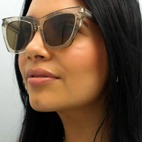 Saint Laurent Sunglasses SL214 Kate 032 Transparent Beige Brown
