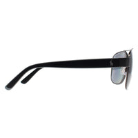 Polo Ralph Lauren Sunglasses PH3122 915781 Matte Dark Gunmetal Grey Polarized