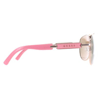 Guess Sunglasses GU7295 28G Shiny Rose Gold Brown Mirror