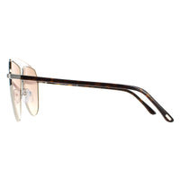Tom Ford Sunglasses Binx FT0681 16G Silver Havana Brown Silver Gradient Mirror