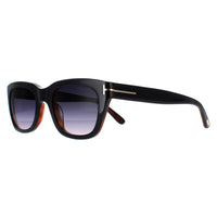 Tom Ford Sunglasses 0237 Snowdon 05B Black & Brown Smoke Grey Gradient 50mm