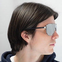 Versace Sunglasses VE2140 10006G Silver Light Grey Silver Mirror