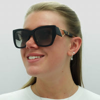 Prada Sunglasses PR21YS 1AB0A7 Black and Tortoise Grey Gradient