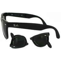Ray-Ban Sunglasses Folding Wayfarer 4105 Matt Black Green 601S