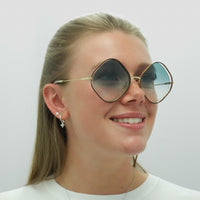 Chloe Sunglasses CE159S Poppy 863 Havana and Gold Blue Gradient