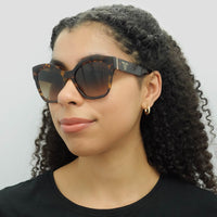 Prada Sunglasses PR17ZS VAU6S1 Honey Tortoise Brown Gradient