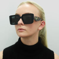 Prada Sunglasses PR23YS 1AB5S0 Black Dark Grey