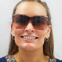 Bvlgari Sunglasses BV6138 278/13 Pale Gold Brown Gradient