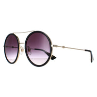 Gucci Sunglasses GG0061S 001 Black Gold Grey Gradient
