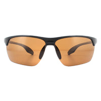 Serengeti Sunglasses Linosa 8505 Shiny Black PhD 2.0 Polarized Drivers Brown