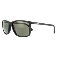 Emporio Armani Sunglasses EA4058 56539A Rubber Black Green Polarised