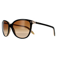 Ralph by Ralph Lauren Sunglasses RA5160 109013 Shiny Black On Nude Brown Gradient