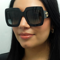 Gucci Sunglasses GG0053SN 001 Black Grey